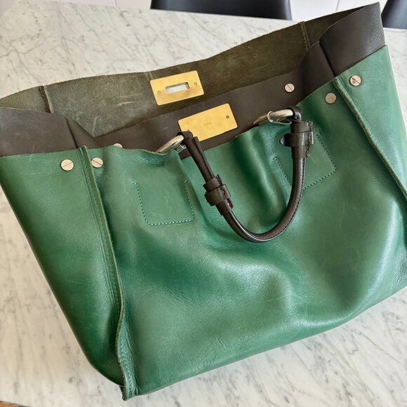 Leather Cyndi Chloe Tote Bag - Sacoche Cyndi en cuir de Chloe - Picture 3 of 6